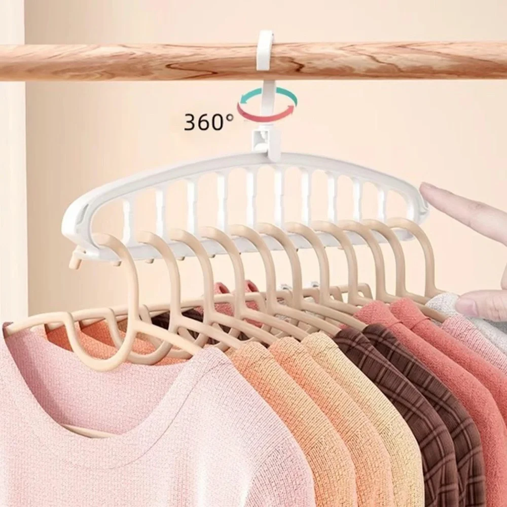 white space saving closet hanger | 360 spin rotation